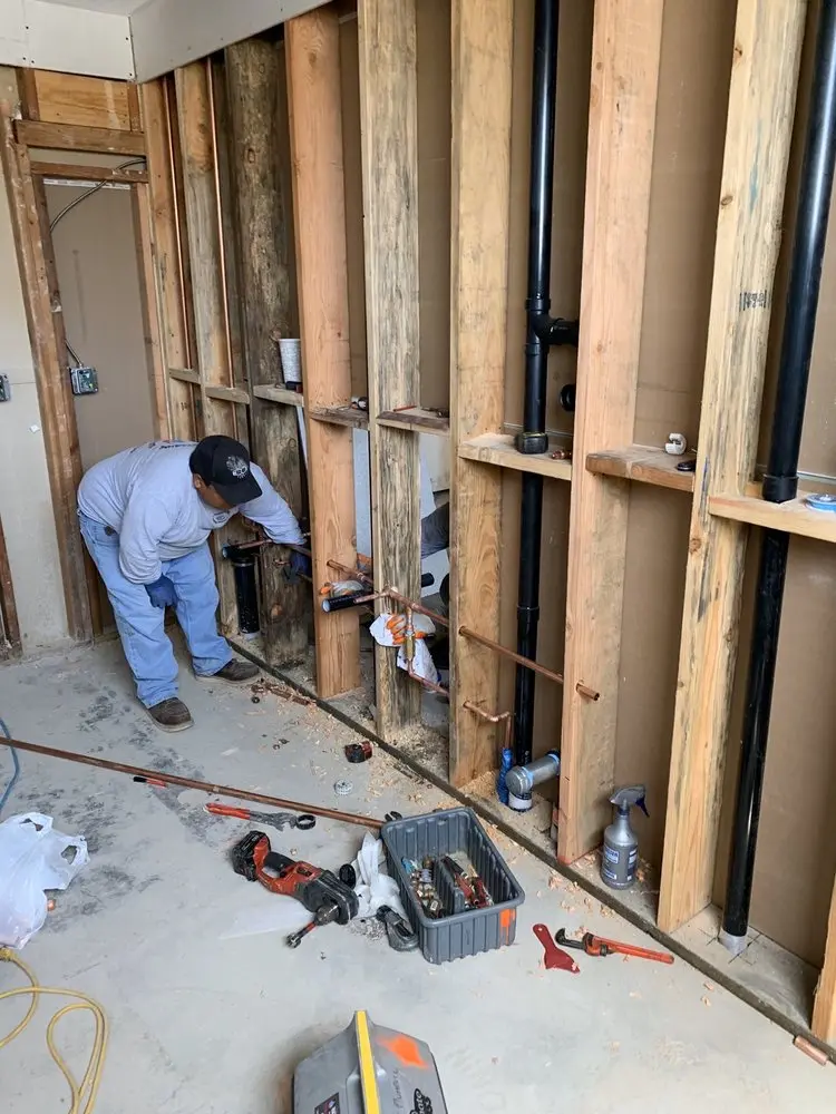 Commercial rough-in plumbing for Gas Line Repair in Courtland